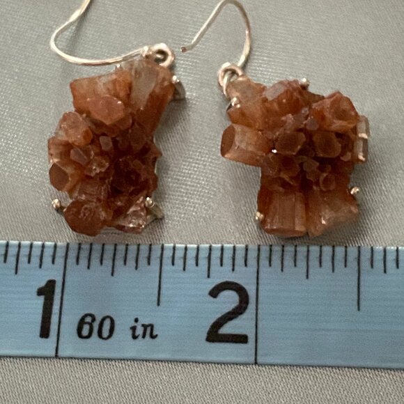 Argonite Crystal Earring set in Sterling Silver, 925. - Picture 5 of 5